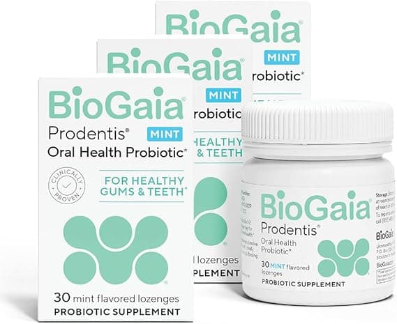 BioGaia Prodentis 3-Pack Bundle | Clinically Proven Dental Probiotics for Teeth and Gums | Promotes Good Oral Health & Gut Health Too | Oral Probiotics | Mint-flavored Lozenges on Amazon.ae - Price Tracker