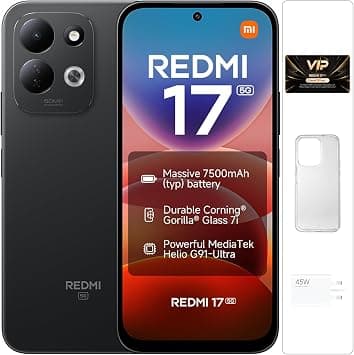 REDMI 17 5G Smartphone Black 4+128GB,Massive 7500mAh (typ) battery on Amazon.ae - Price Tracker