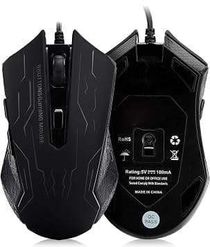 Ergonomic Silent Wired Gaming Mouse with Colorful LED Lights, 6-Gear Adjustable DPI up to 3200, Portable Slim Design for PC Laptop on Amazon - Best Deal Finder