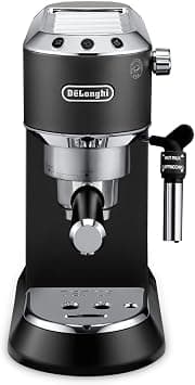 De’Longhi Dedica Coffee Machine, Barista Pump Espresso & Cappuccino Maker, Ground Coffee & ESE Pods, Milk Frother, EC685.BK, Black - متتبع أسعار Amazon.sa