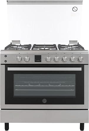 Hoover 90x60 cm Full Gas Oven with 5 Burners, Grill, Rotisserie, Auto Ignition, Safety Features, Cast Iron Pan Support, Stainless Steel, Made in Turkey - 1 Year Warranty - HGC-V95G-S on Amazon.ae - Price Tracker