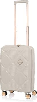 American Tourister Instagon Suitcase, Cabin Size 55 cm / 20 inch, 4 Double Wheels, Hard Top, Polypropylene, Cream|TSA 008|Expandable - 3 Years International Warranty on Amazon - Best Deal Finder
