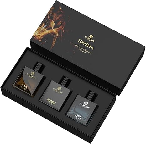 Carlton London Premium Enigma Perfume Gift Set for men | Long lasting spicy, woody and citrusy fragrances | Set of 3-50 ml each | Azure, Incense and Czar EDP on Amazon.ae - Price Tracker