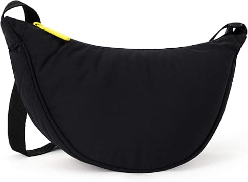 Destinio Sling Bag for Women and Men - Slim & Stylish with Luxury Fabric and Branded Zippers - Small Crossbody Side Bag & Waist Bag for Women, Ladies Shoulder Purse, Belt Bags for Girls(Black) على Amazon.ae - متتبع الأسعار