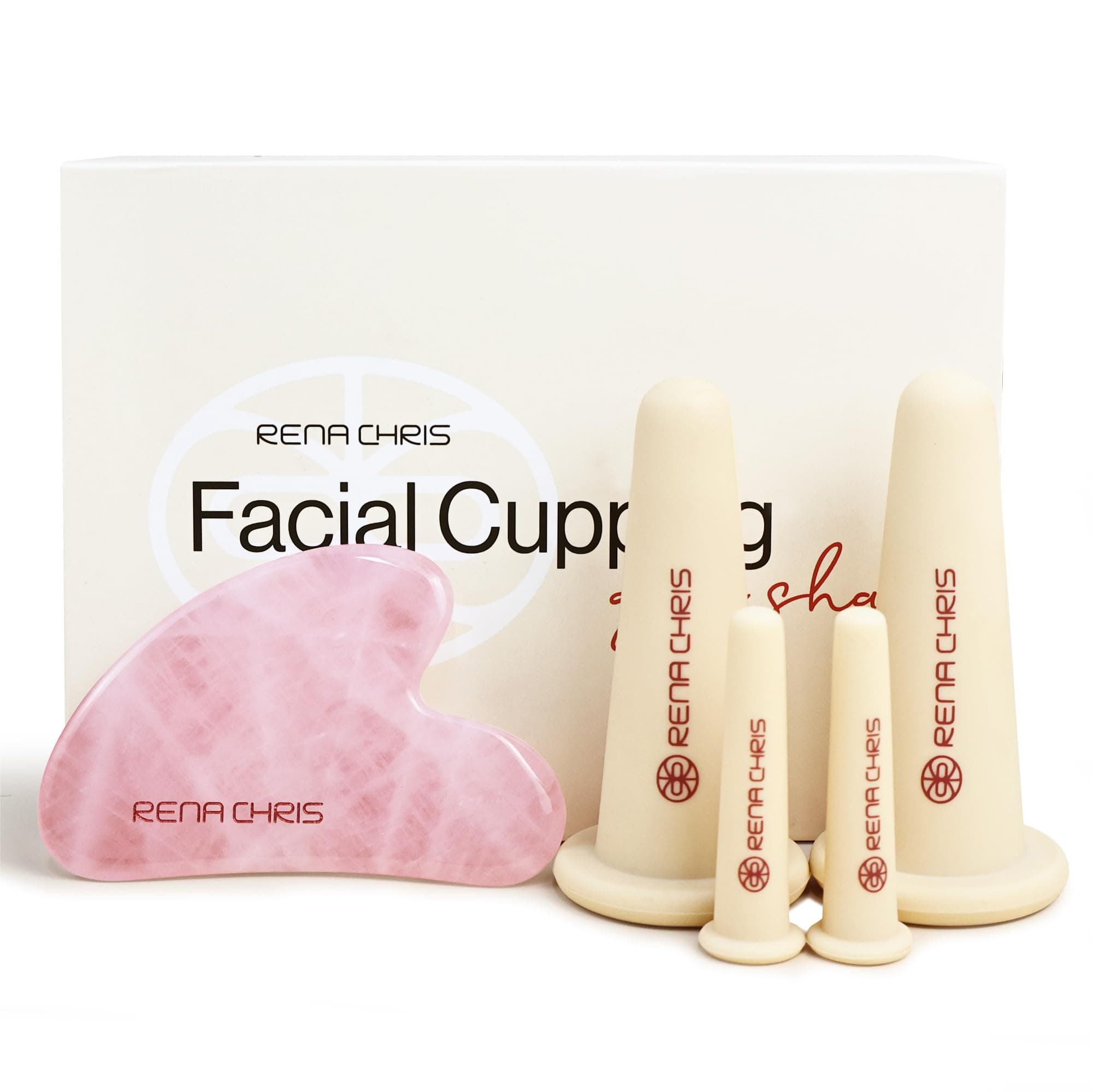 Rena Chris Facial Cupping Set & Gua Sha Facial Tool |Silicone Cupping Set & Rose Quartz Gua Sha Stone |Face Cupping Therapy Set for Natural Anti-Aging, Cellulite, Puffiness, Lip Plumping, Skin Care on Amazon.ae - Price Tracker