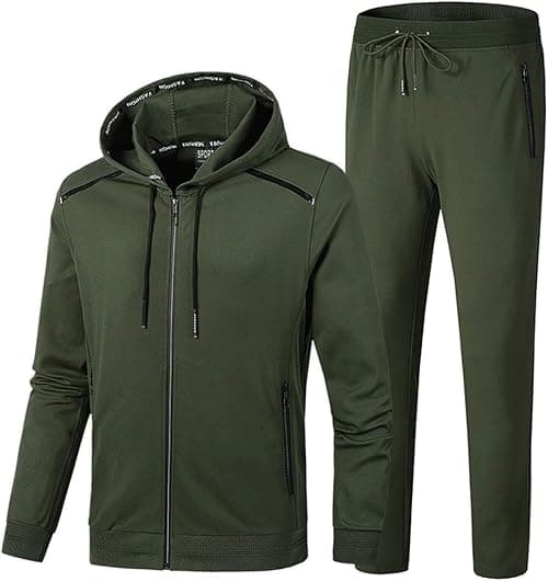 PRIJOUHE Men's Tracksuit Hooded Fitness Sport Suits Gym Hoodie 2 Piece Hoodies Joggers Sweatpants Sets Gym Jogging Tracksuits on Amazon.ae - Price Tracker