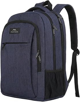 Laptop Backpack with USB Charging Port,Slim Travel Backpack with Laptop Compartment for Men and Women,Water Resistant College School BookBag Computer Bag for Girls and Boys Fits 15.6 In Laptop, Blue - Best Deal Finder