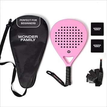 Padel Racket with Overgrip & 2 Wristbands – Memory EVA Foam, Perfectly Balanced – Pala de Padel – Fiberglass Paddle for Beginners and Intermediates – Includes 420D Fiber Bag - Amazon.ae Price Tracker