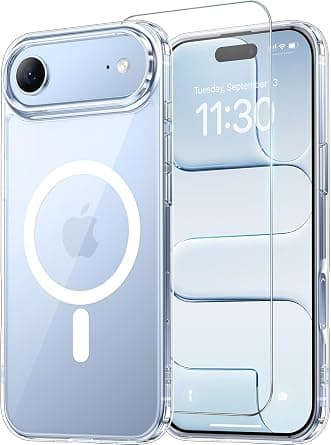 iPhone 17 Air Case, Compatible with MagSafe Accessories, TPU, Military-Grade Drop Protection, Shock-Absorbing Air Guard Corners, Hybrid Series, Clear (iPhone 17 Air) - Amazon.ae Price Tracker