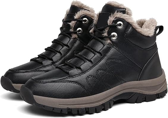 Men's Snow Boots, Winter Warm Boots, Fleece Walking Boots, Snowproof Mens Boots, Rubber Winter Shoes, High-Top Warm Cotton Shoes, Suitable for Hiking/Walking/Camping/Skiing/Climbing على Amazon.ae - متتبع الأسعار
