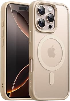 JETech Magnetic Case for iPhone 16 Pro 6.3-Inch Compatible with MagSafe, Translucent Matte Back Slim Shockproof Phone Cover (Desert Titanium) - Amazon.ae Price Tracker