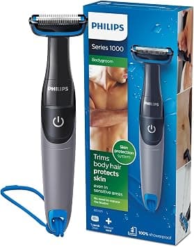 PHILIPS Bg1025/15 Showerproof Battery Powered Body Groomer Shaver For Men, Safe For All Body Areas, Including Private Parts, Black على Amazon.ae - متتبع الأسعار