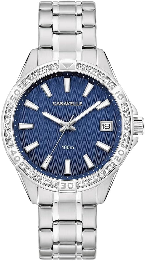Caravelle by Bulova Ladies' Sport Aqualuxx 3-Hand Date Quartz Watch, Crystals, Luminous Hands and Markers على Amazon.ae - متتبع الأسعار
