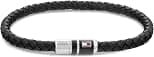 Tommy Hilfiger Men's Jewelry Braided Leather Bracelet - Best Deal Finder