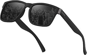 Sunglasses Mens Polarized Square Sun Glasses UV400 Shades for Men Womens Driving Travel Classic Sunglasses - Amazon.ae Price Tracker