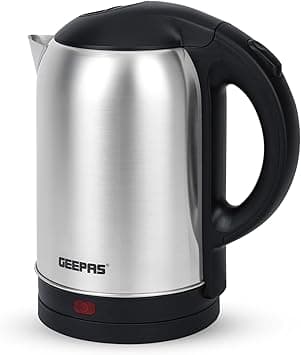 Geepas Stainless Steel Electric Kettle With Auto Shutt off and Boil Dry Protection 1.8 L 1800 W GK5466 Silver/Black on Amazon.ae - Price Tracker