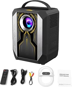 Smart Projector Support 4K Ultra HD Projector Real Physical Resolution 1080P Auto Keystone Correction Portable Projector Wi-Fi 2.4G+5G+ Bluetooth 2GB RAM 64GB ROM 200 Inch Screen With Stand (Black) on Amazon.ae - Price Tracker