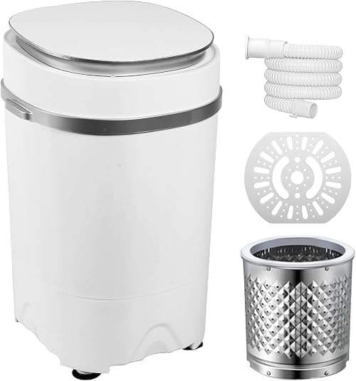Semi-automatic Washing Machine, Portable Washing Machine, 2-In-1 Mini Washing Machine, Suitable for Camping, Travelling, Apartment, Dorm, Blue Light Antibacterial on Amazon.ae - Price Tracker
