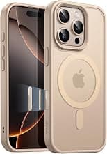 JETech Magnetic Case for iPhone 16 Pro 6.3-Inch with Camera Control Capture Button, Compatible with MagSafe, Translucent Matte Back Slim Shockproof Phone Cover (Desert Titanium) - Best Deal Finder