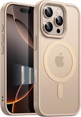 JETech Magnetic Case for iPhone 16 Pro 6.3-Inch with Camera Control Capture Button, Compatible with MagSafe, Translucent Matte Back Slim Shockproof Phone Cover (Desert Titanium) - Best Deal Finder