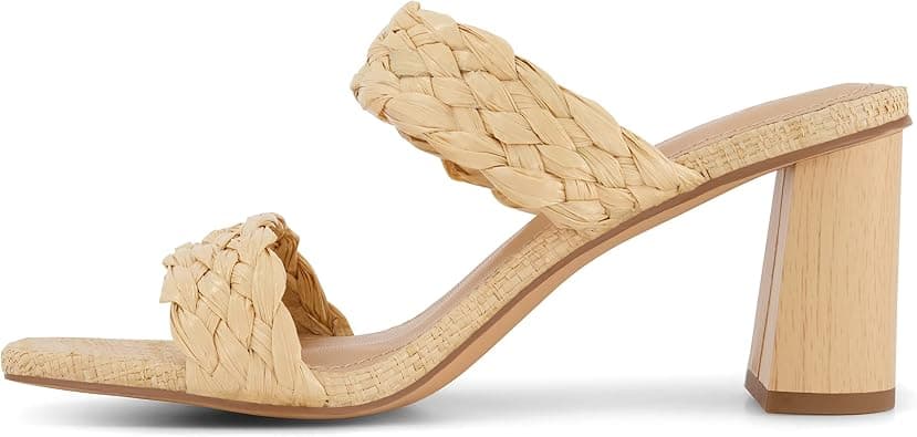 Dunes + CUSHIONAIRE Technology Women's Iris braided Heel Sandal +Memory Foam and Wide Widths Available على Amazon.ae - متتبع الأسعار
