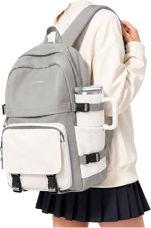 School Backpack Womens Men Rucksack School Book Bags for Girls Boys-Brown | Water Resistant Lightweight Cute College Secondary High Bookbags for Teenage Travel Laptop Work Back Pack Casual Daypack على Amazon.ae - متتبع الأسعار