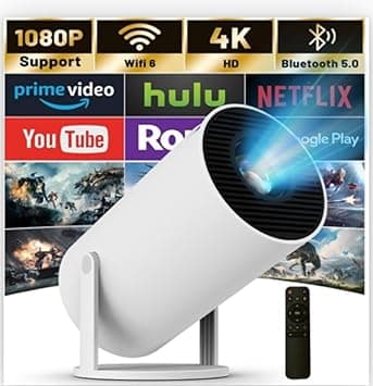 New Upgraded ULTRA HD Pro+ Mini Projector with WiFi and Bluetooth Built in Apps, Smart Portable Projector with 180° Rotation, Auto Keystone, Support 4K, Compatible with HDMI/USB/TV Stick/phone/Laptop on Amazon.ae - Price Tracker