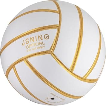 Golden White Volleyball, Volley lite for Outdoor Indoor Beach Game,Soft Touch,Official Size 5,Gift for Boy Girl Man and Woman - Best Deal Finder