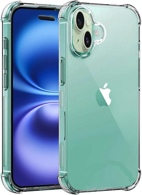 TR-PLANET Clear Case for iPhone 13 Mini, Air Cushion Soft Silicone Cover, Reinforced Corners Anti-Scratch Slim Fit Flexible TPU Bumper Phone Case Cover for iPhone 13 Mini, Clear على Amazon.ae - متتبع الأسعار