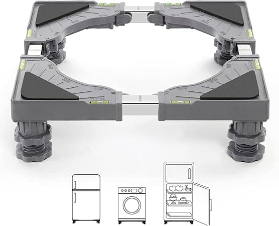 Nefish Adjustable Mini Fridge Stand with 4 Strong Feet, Universal Washing Machine, Washer and Dryer Base, Multifunctional Appliance Base (Gray) - Amazon.ae Price Tracker