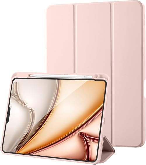 Palkitsee Case Compatible with iPad Pro 11 2022/2021/2020 Case/iPad Pro 11 Case Pro 11 Inch with Pencil Holder, Trifold Stand Protective Case Supports 2nd Gen iPencil Charging, Auto Sleep/Wake, Pink on Amazon.ae - Price Tracker