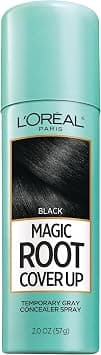 L’Oréal Paris Loreal Professional Magic Root Cover Up Temporary Grey Concealer Spray Hair Colour, Black, 57 Gm على Amazon.ae - متتبع الأسعار