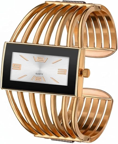 Ladies Watch, Bangle Ladies Watch Women Quartz Watch Ladies Wrist Watches with Rectangular Dial Elegant Wrist Watch Luxury Classic Skeleton Strap Quartz Ladies Watch Nice Gift for Women on Amazon.ae - Price Tracker