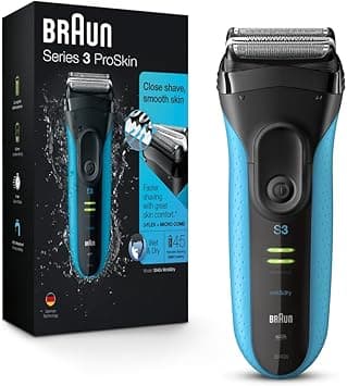 Braun Electric Shaver, Series 3 ProSkin 3040s Men's Electric Razor/Electric Foil Shaver, Rechargeable, Wet & Dry, Blue on Amazon.ae - Price Tracker