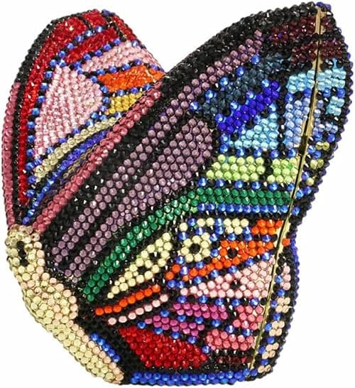 Luxury Women Butterfly Rhinestone Clutch Purse Ladies Crystal Evening Bag Diamonds Bridal Purse Cocktail Prom Handbag on Amazon.ae - Price Tracker
