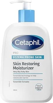 Cetaphil PRO Eczema Prone Skin Soothing & Restoring Body & Face Moisturizer | Restoraderm | Itch Prone Skin | Niacinamide, Glycerin, Panthenol & Shea Butter | 24Hrs | 236ml | Dermatologist Recommended على Amazon.ae - متتبع الأسعار