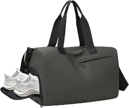 VAODO 18L Waterproof Gym Duffel Bag, with Shoe Compartment & Wet Pocket, Weekender Overnight Travel Yoga Sports Fitness Bags, for Travel Carry On, Swimming, Workout, Army Green on Amazon - Best Deal Finder