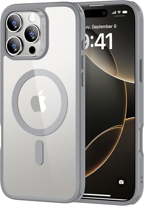 ESR for iPhone 16 Pro Max Case, Compatible with MagSafe, Shockproof Military-Grade Protection, Magnetic Phone Case for iPhone 16 Pro Max, Classic Hybrid Case (HaloLock), Clear Grey on Amazon.ae - Price Tracker