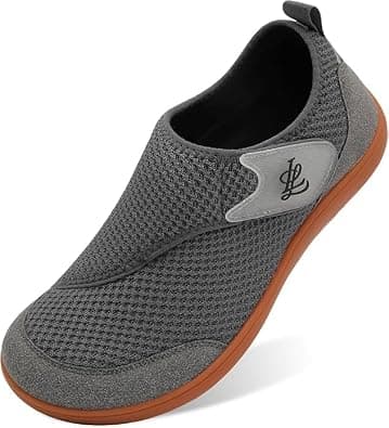 L-RUN Mens Wide Walking Shoes Breathable Barefoot Shoe Wide Width Feet Adjustable Zero Drop Shoes Non-Slip Casual Sneakers on Amazon.ae - Price Tracker