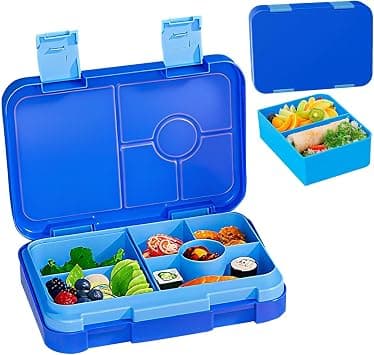 Bento Lunch Box Kids with 5/6 Compartments 810ml Leakproof Removable Tray | Lunch Snack Food Packing for On-the-Go Meals, Reusable Portion Sizes Lunch Container for School Travel on Amazon.ae - Price Tracker