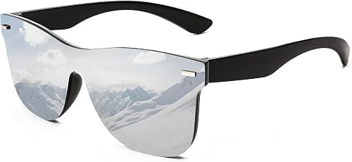 FEISEDY Womens Sunglasses Trendy Mirrored One Piece Lens Men Reflective Sun Glasses B4114 on Amazon.ae - Price Tracker