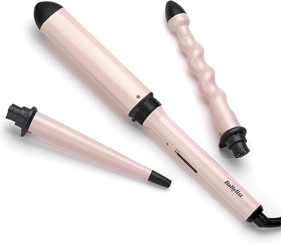 BaByliss Curl & Wave Trio Styler, Multi-styler, Hair waver, Beachy waves, Loose waves, pink 3 in 1 curling wand on Amazon.ae - Price Tracker