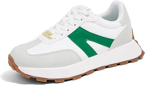 LUCKY STEP Women's Platform Fashion Sneakers Retro Classic Trainers Casual Lace-up Stylish Tennis Running Walking Shoes على Amazon.ae - متتبع الأسعار