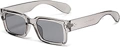 EYLRIM Square Frame Sunglasses for Women Men Trendy Chunky Rectangle Sun Glasses Black Shades UV400 Protection - Amazon.ae Price Tracker