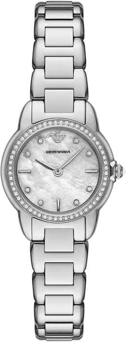 Emporio Armani Women's Two-Hand Stainless Steel Watch (Model: AR11669), Silver - Best Deal Finder