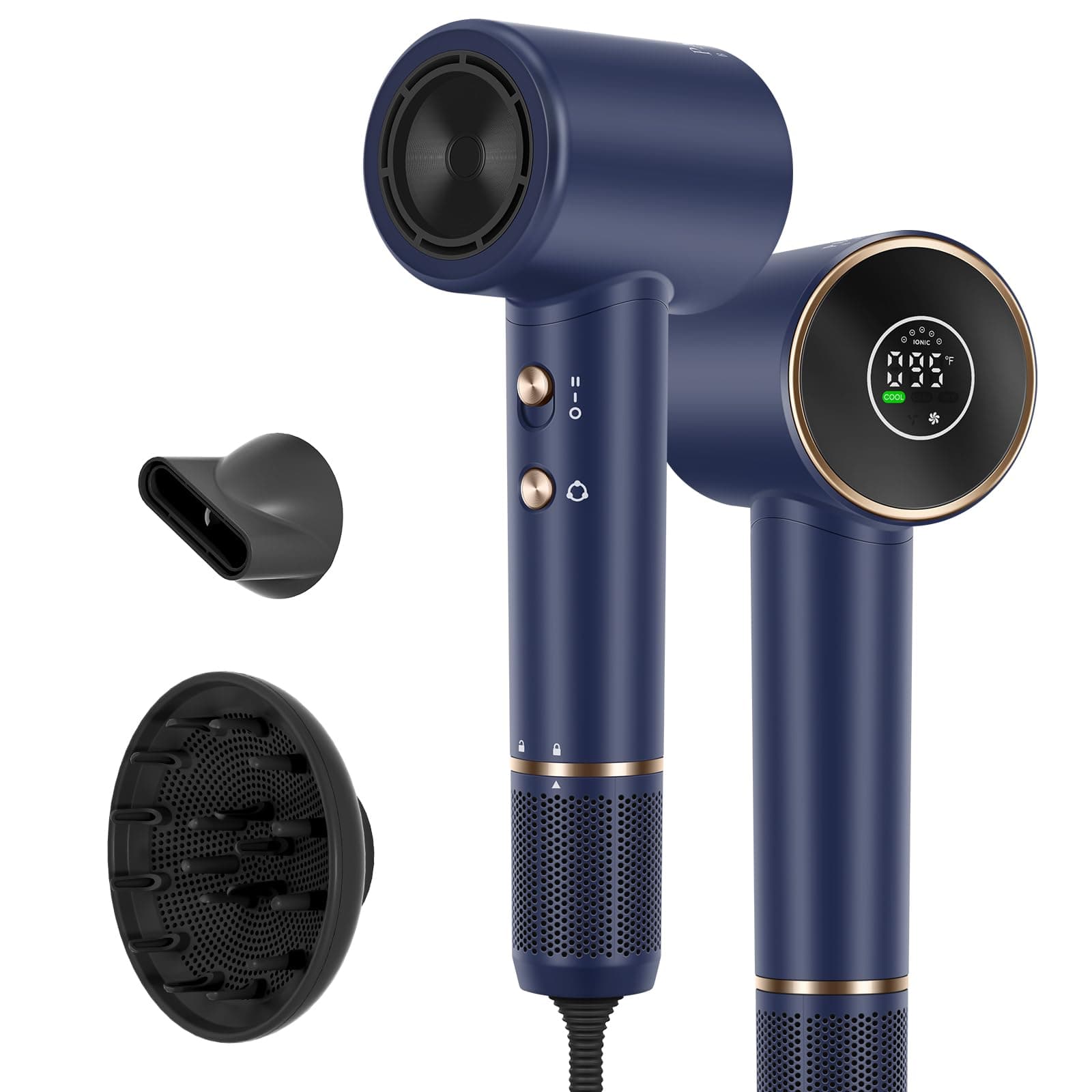 PARWIN PRO BEAUTY Air-Sonic Hair Dryer, HD-LED Display Hairdryer with 110,000RPM Brushless Motor, 200 Million Negative ionic hairdryers, 25M/S Air Flow for Fast Drying, Blue on Amazon.ae - Price Tracker