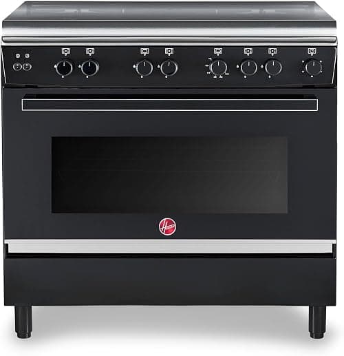 Hoover 90x60 Full Gas Cooker with 5 Gas Burners(1 Wok), Full Safety,Gas Oven & Grill, Auto Ignition, Cast Iron Support, Dual Convection Fan, Double Glazed Door 1-YearWarranty Black -HGC-G95G-RB على Amazon.ae - متتبع الأسعار