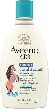 Aveeno Baby Kids Curly Hair Conditioner With Oat Extract & Shea Butter, Gently Nourishes & Hydrates for Defined Curls, Tear-Free & Suitable for Sensitive Skin, Hypoallergenic, 12 fl. Oz on Amazon.ae - Price Tracker