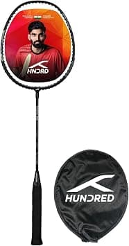 HUNDRED Powertek 200 PRO Graphite Strung Badminton Racket with Full Racket Cover on Amazon.ae - Price Tracker
