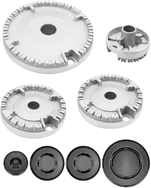 8PCS Gas Stove Burner Cap Set, Flame Caps Stove Lid Replacement, Heat-Resistant and Durable Universal Cooker Hat Set for Most Stove Handle Covers على Amazon.ae - متتبع الأسعار